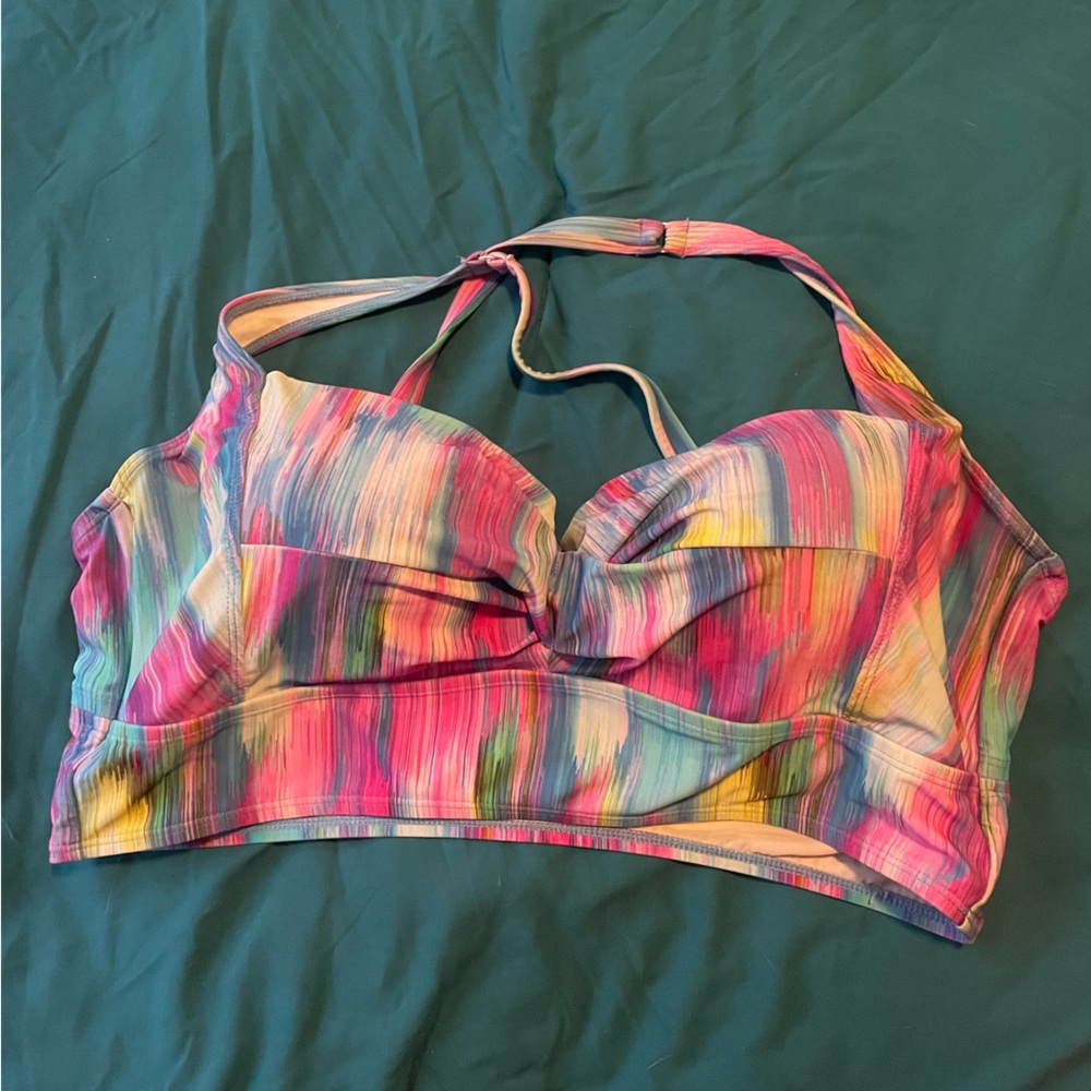 Torrid Multicolor Swim Top - Picture 3 of 4
